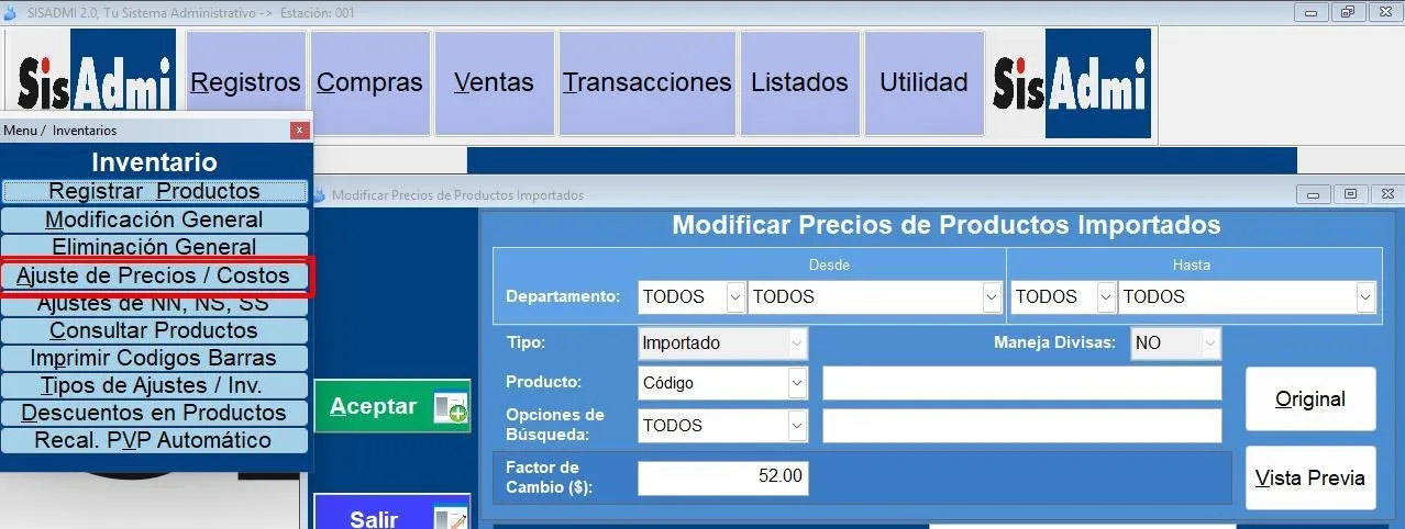 Pantalla real de Sisadmi: Precios e inventario